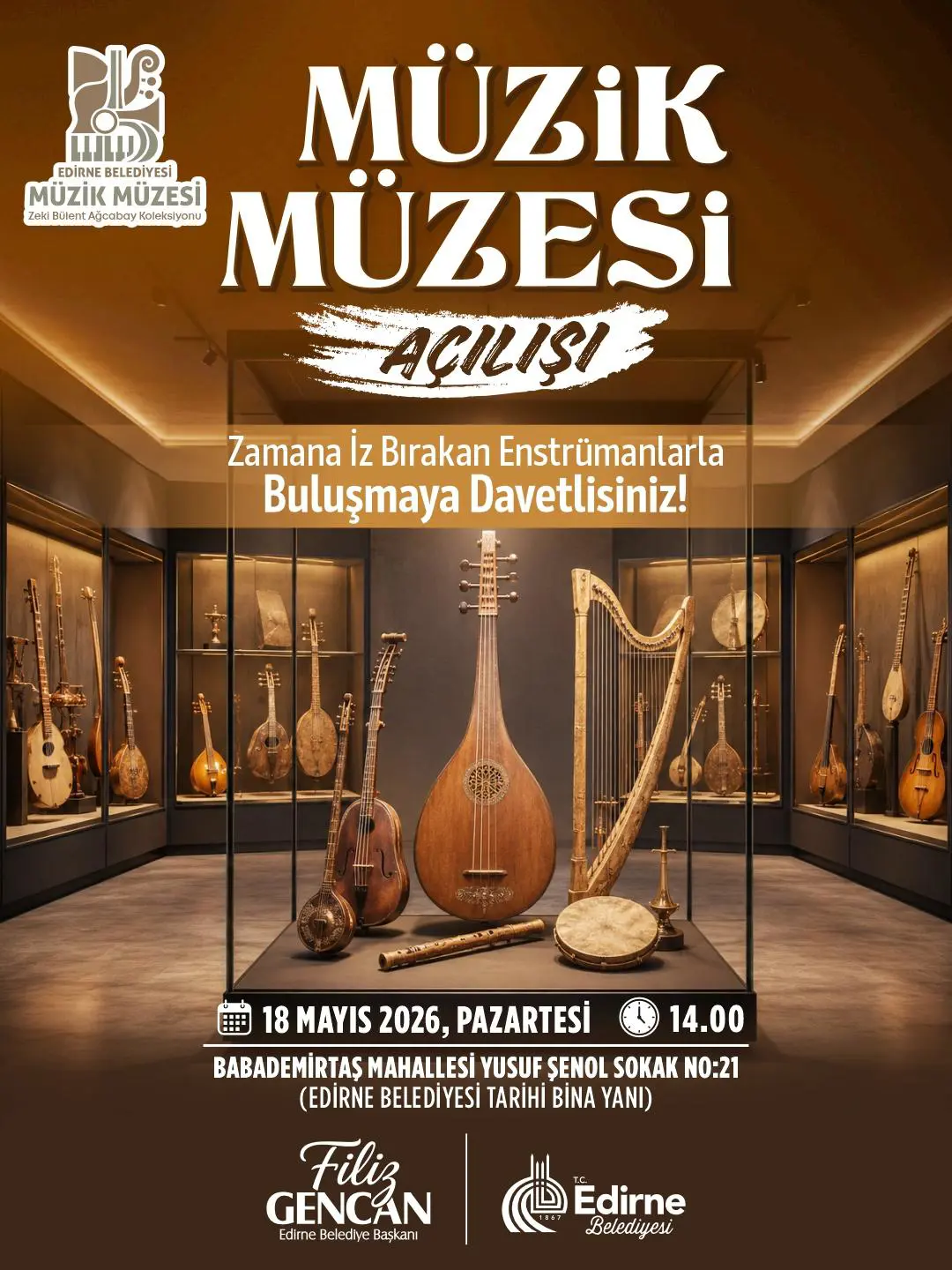 EDİRNE BELEDİYESİ MÜZİK MÜZESİ KAPILARINI AÇIYOR